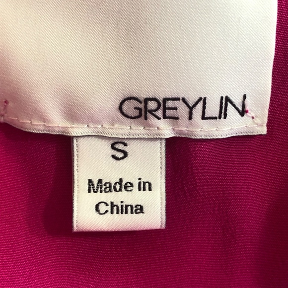 Greylin Melinda Silk Dress Size Small Orange Pink - Picture 4 of 5